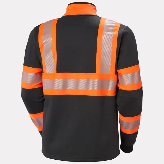 Genser ICU Hi Vis med glidelås Orange/Koksgrå (2XL) 