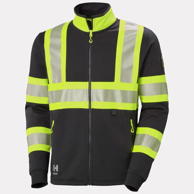 Genser ICU Hi Vis med glidelås Gul/Koksgrå (2XL) 