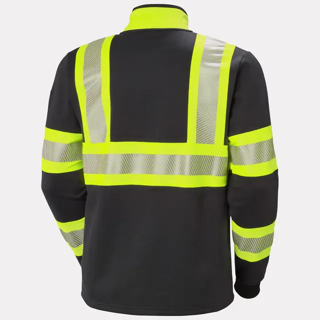 Genser ICU Hi Vis med glidelås Gul/Koksgrå (2XL) 