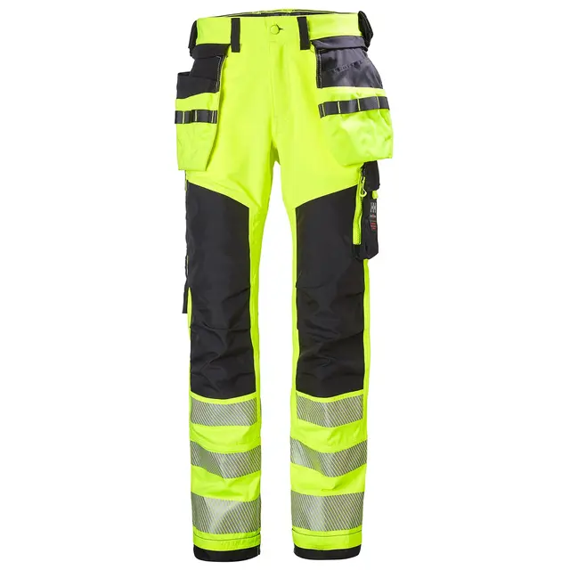 Bukse håndverk ICU Hi Vis kl 2 Gul/Koksgrå (C52) 