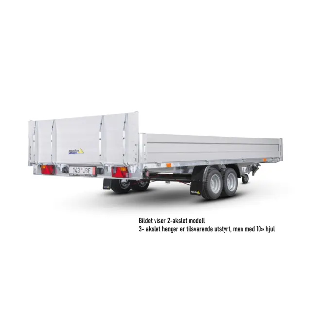 Tilhenger Agados ADAM B3 35 Platform 3500 kg, Tipp 5170 x 2095 x 350 10" 