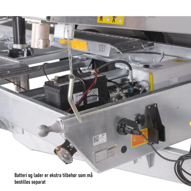 Elektrisk hydraulikk for Atlas tipp u/batteri og lader 