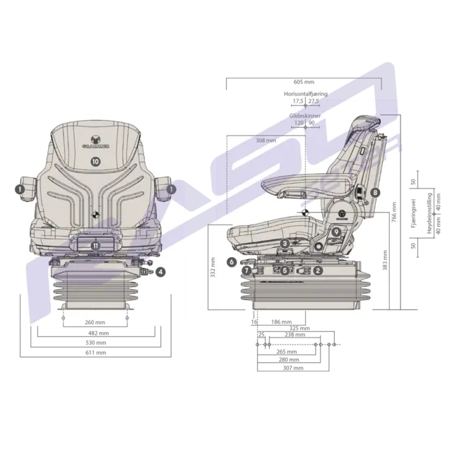 Sete Maximo Proffessional 12V MSG95AL/731 Sort-Grønn 