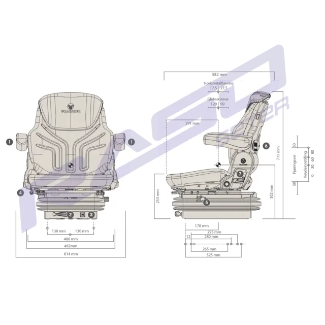 Sete Maximo Basic MSG85/721 Sort-Grønn 