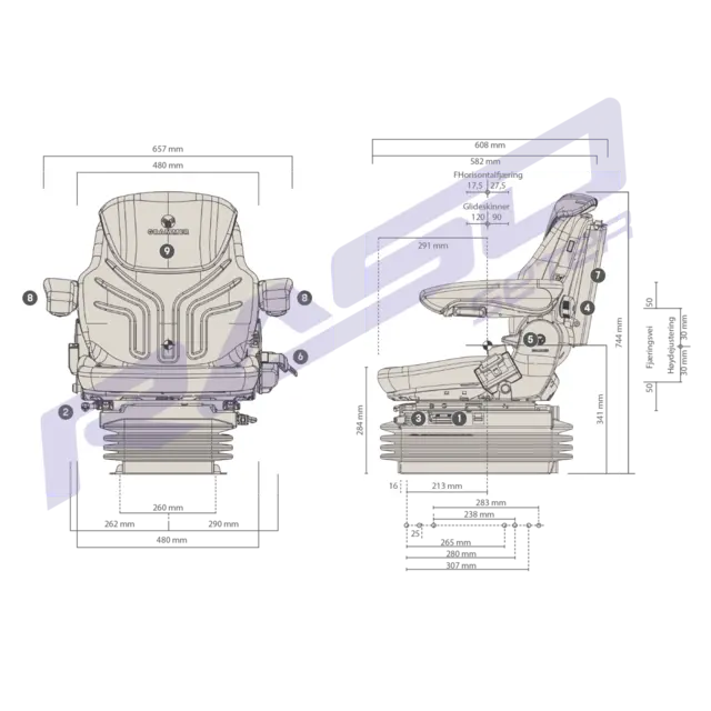 Sete Maximo L 12V MSG95/721 Blå-Sort 