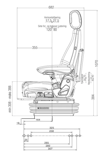 Sete Actimo Evolution Excavator 24V MSG95EL/722 Sort-Gul 