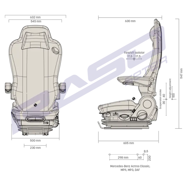 Sete Kingman HP Klima MSG90.6 MB Actros MPII/3 