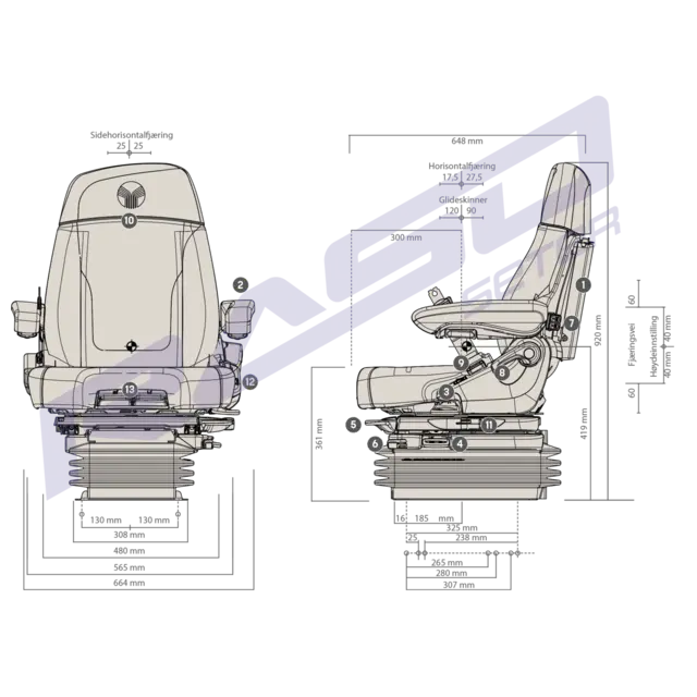 Sete Maximo Dynamic Plus 12V MSG95AL/741 Dualmotion Sort-Grønn 