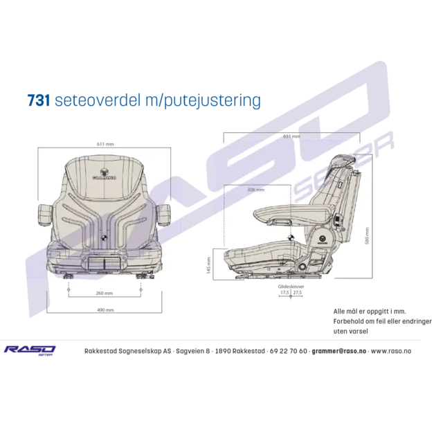 Sete overdel Maximo 731 PVC 